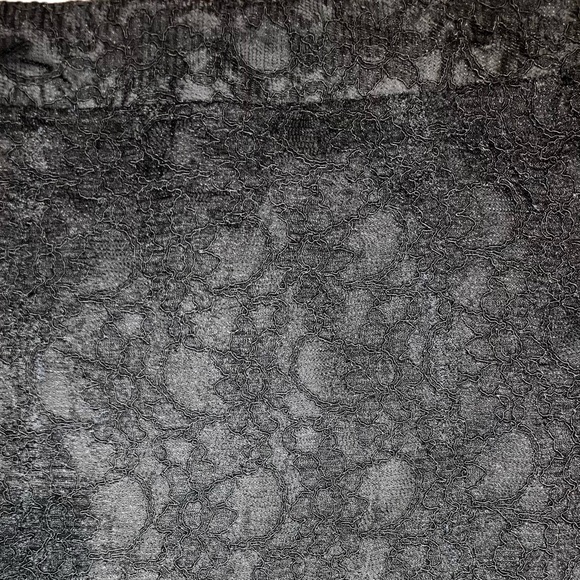 *5 for $25!* VTG Office Siren Corpcore Y2K Express boho black lace skirt 0 - Picture 3 of 9
